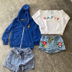 Aviator Nation Hoodie, shorts and sweater